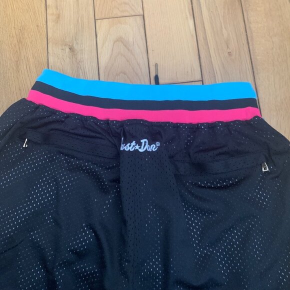 Miami Heat Just Don Basketball Shorts men’s Small stitched black pink blue USA - Picture 4 of 8